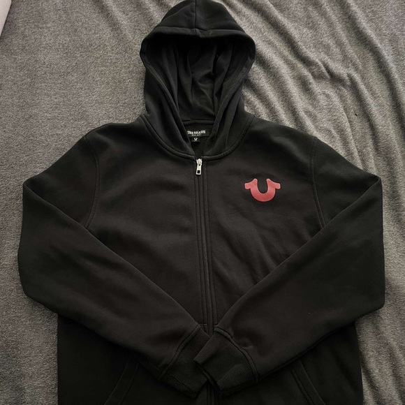 True Religion Black Hoodie with Red Buddha Graphic - Picture 3 of 3